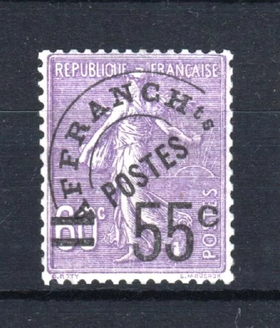 FRANCE TIMBRE  PREOBLITERE N° 47 " SEMEUSE LIGNEE 55c SUR 60c" NEUF xx LUXE V058