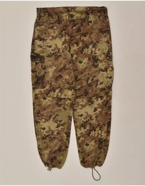 VINTAGE Mens Joggers Cargo Trousers W38 L31 Beige Camouflage AZ38