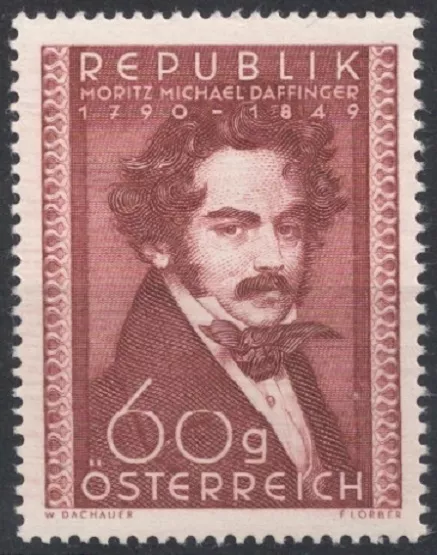Österreich 1950 ANK 960 MICHEL 948 160. Geburtstag v Moritz Daffinger postfrisch