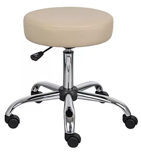 Medical Stool Doctor Dentist Doctors Office Chair Adjustable Beige Caressoft