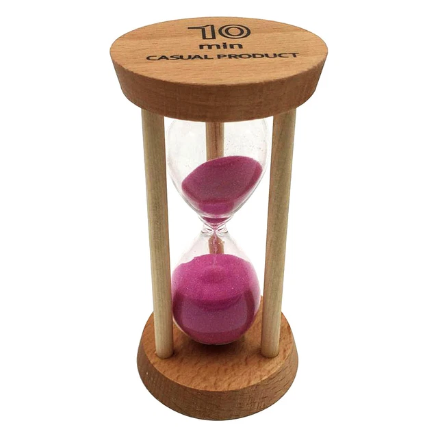 10 Minuten Holzrahmen Sanduhr mit rosa Sand Sanduhr Home Decor Geschenk