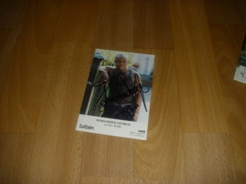 EASTENDERS  signed cast card  -  MOHAMMED GEORGE