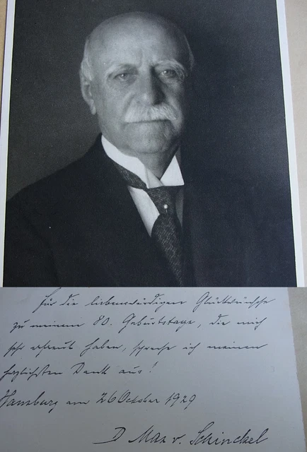 BANKIER MAX VON SCHINCKEL (18491938) Foto HAMBURG (E. Bieber) 1929