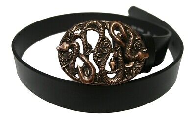 Gothique Moyen Age en cuir ceinture marron Buckle Lily III altmessing NEUF 