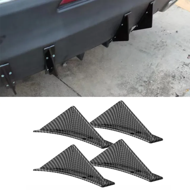 For Toyota Avalon Rear Bumper lip Splitter Diffuser 4 Shark Fin Carbon Fiber