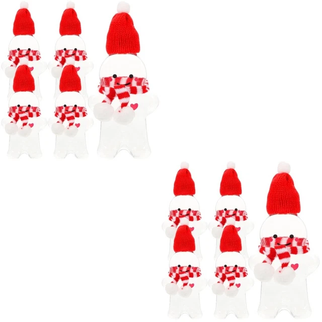 10 Set Barattolo Uomo Pan di Zenzero Natale Trattamento Biscotti Bambini Bottiglie Acqua Vuote