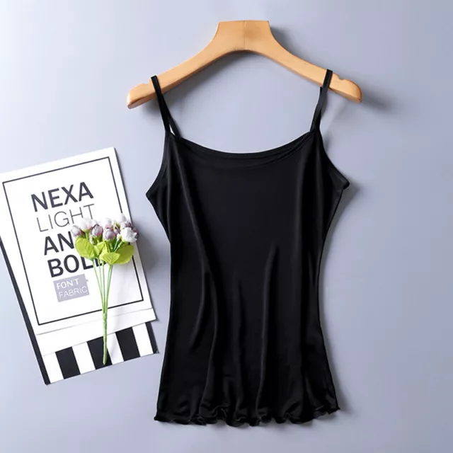 Women Mulberry Silk Camisole Top Super Breathable Pure Silk Cami Tank T Shirts