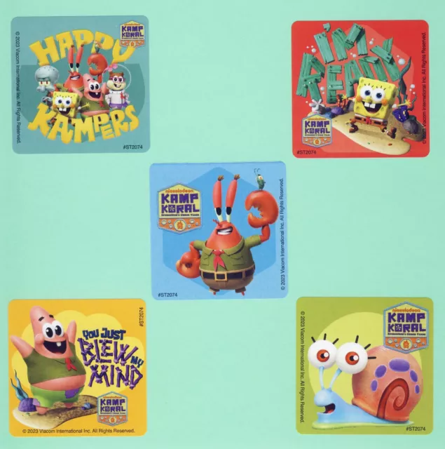 15 SpongeBob SquarePants Kamp Koral Large Stickers - Party Favors - Patrick