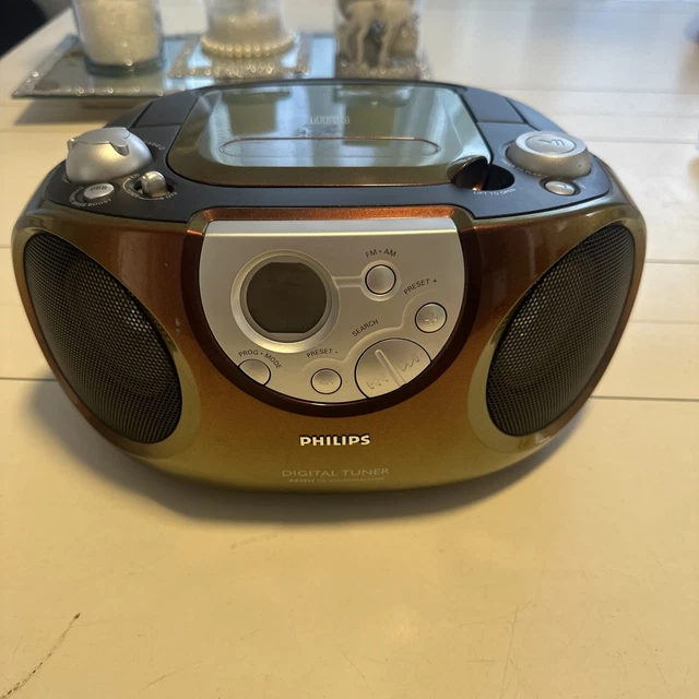 PHILIPS AZ3022 PORTABLE CD Player AM/FM Radio Boombox Compact Stereo ...