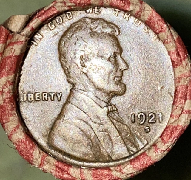 1 US Lincoln Wheat Cent 1C Penny Roll 1927-D/1921-S (50 Coins) 40%+ Pre-1940 2