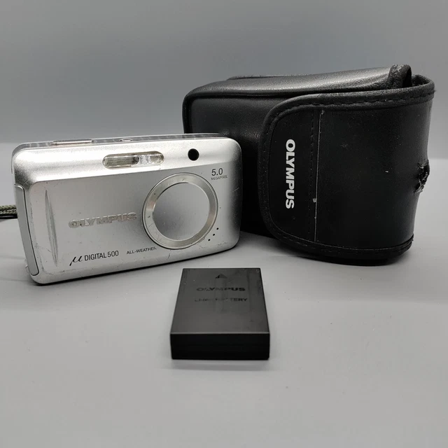 Olympus Mju 500 5.0MP Compact Digital Camera Silver Tested