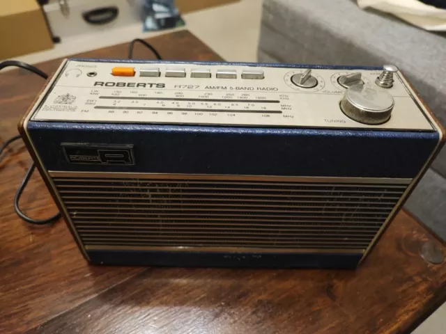 Vintage Roberts Radio R727 Am/Fm 5-Band 1960S 1970S