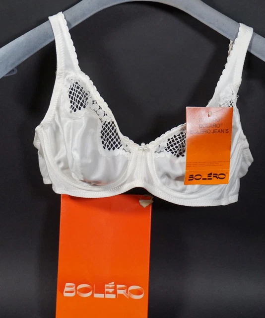 Vintage Bolero France Donna Reggiseno Biancheria Intima Lingerie Taglia 85 C