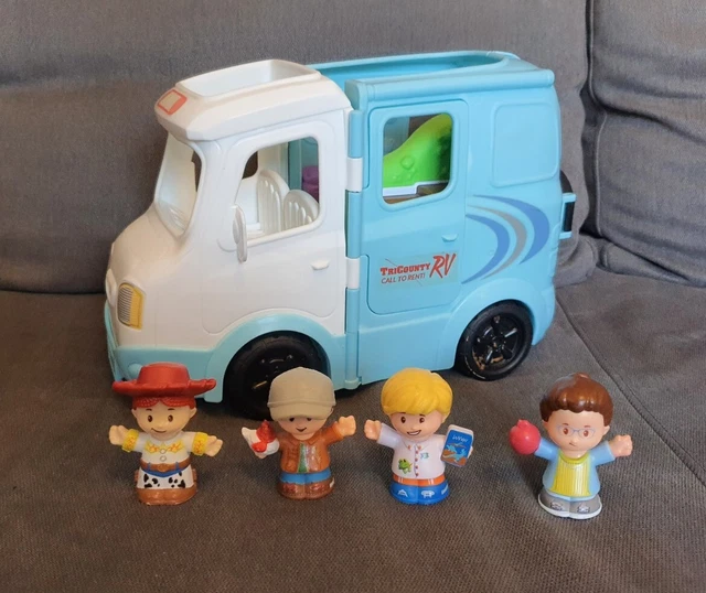 FISHER PRICE LITTLE People Disney Toy Story RV /Camper Van With 4