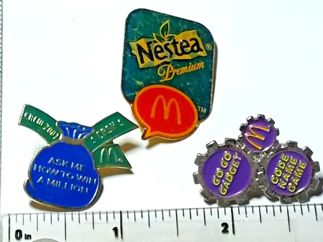 McDonald's Lot of 3 Lapel Pins (01)(041123)