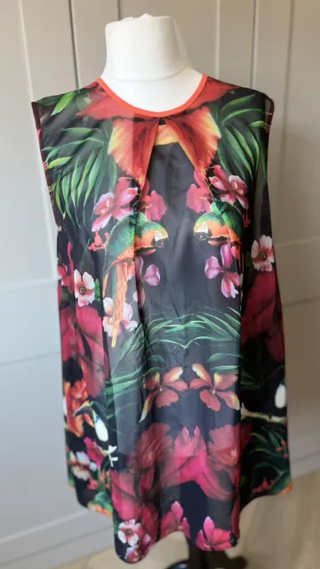 Ted Baker Exotic floral Beach Coverup Size L