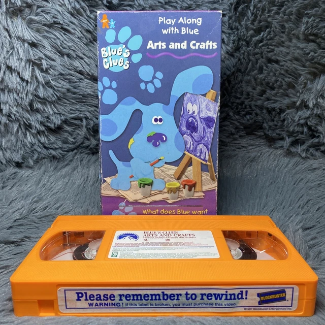 BLUES CLUES ARTS and Crafts VHS 1998 Nick Jr Nickelodeon Steve Orange ...