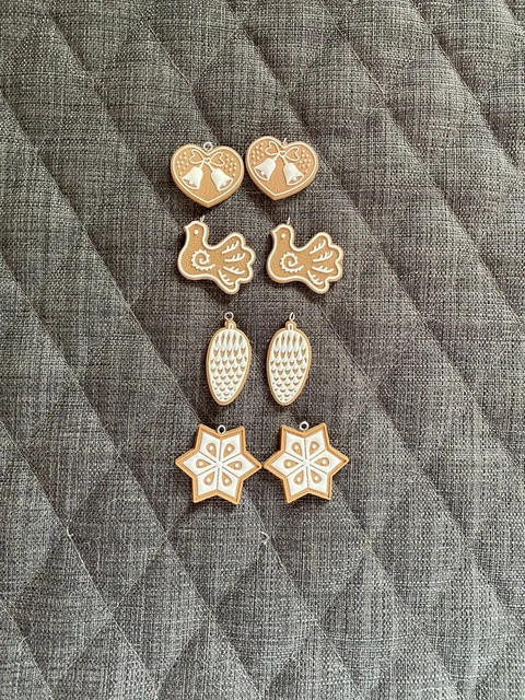 Soft Pottery Design Ginger Bread Soft Rubber Baubles/ Craft
