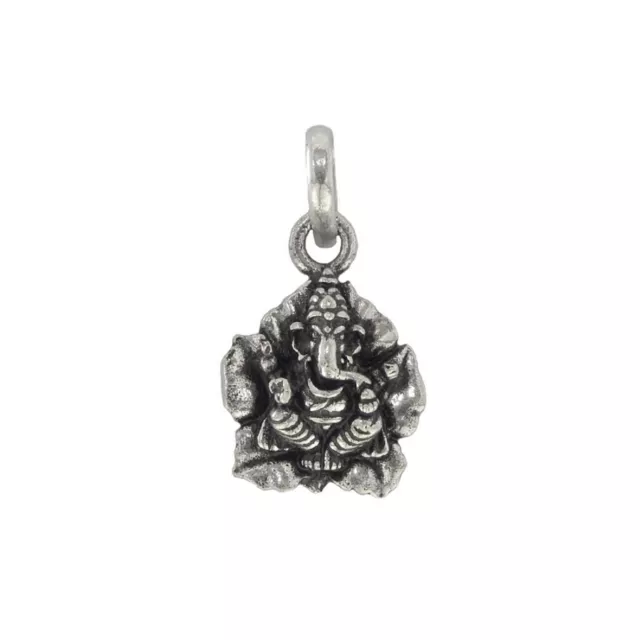 Indisch Traditionell 92.5% Sterlingsilber God Ganesh Anhänger für Herren & Damen
