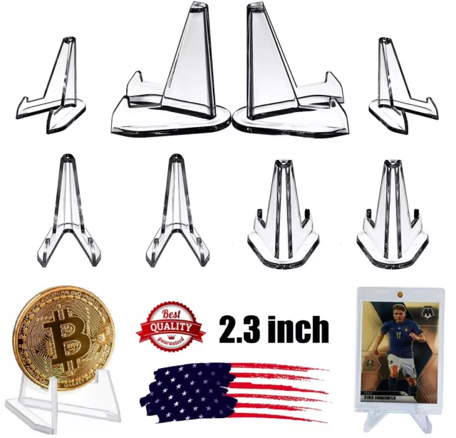 40× Trading Card Stands Most Durable Large Size Display Coins Cards Holder USA