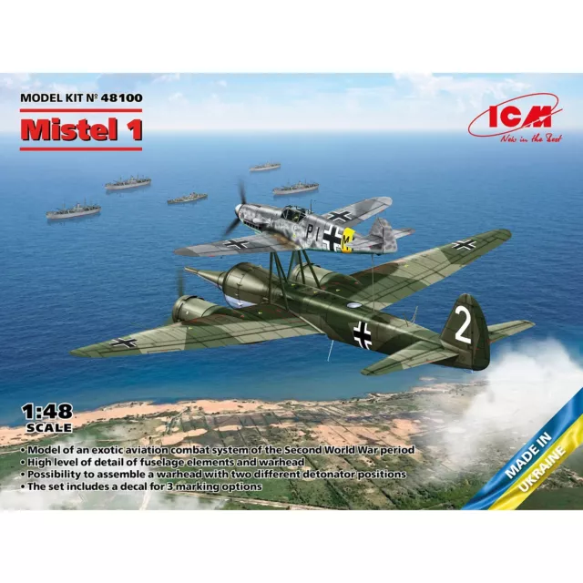 Mistel 1 WWII German Composite Aircraft Plastic model kit ICM 48100 Scale 1:48