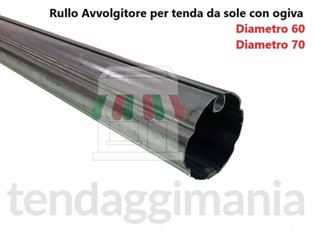 Rullo Per Tende Da Sole Avvolgitore Diametro 60 70 Metri 2 3 4 Con Ogiva Ricambi