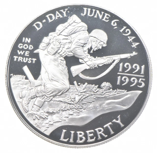 1993-W Proof WWII 1991-95 Commemorative Silver Dollar $1 *0052