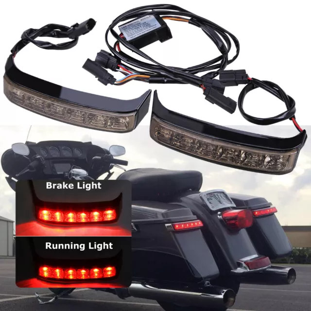 Saddlebag Saddle Bags LED Run Brake Turn Lamp Light For Harley Touring 2014-2023