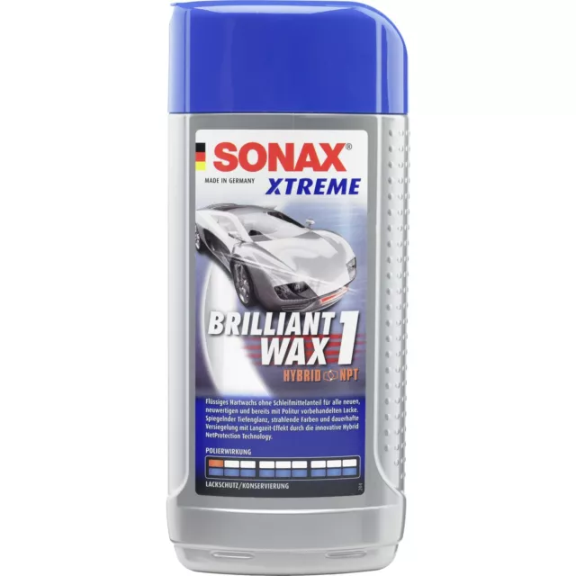 4 sigillanti cera dura SONAX XTREME BrilliantWax 1 ibrido NPT 500 ml 2
