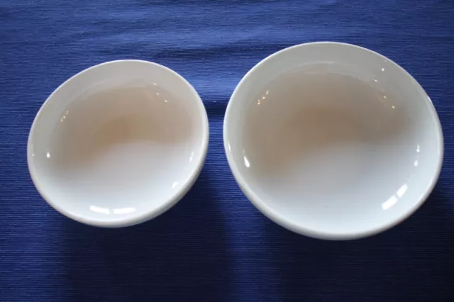 Bol saladier à riz ancien chinois porcelaine de Chine blanc lot de 2