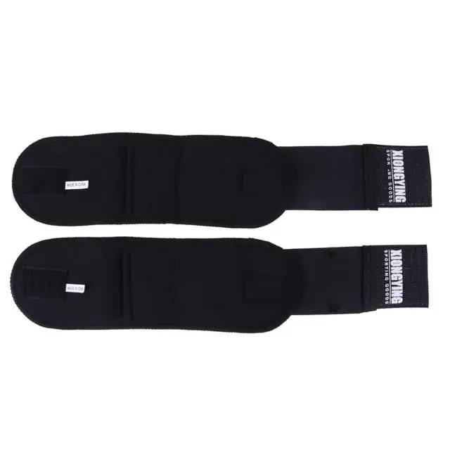 1Pair Adjustable Cotton Wrist Support Bandage Wraps Gym Wristbands(Black)