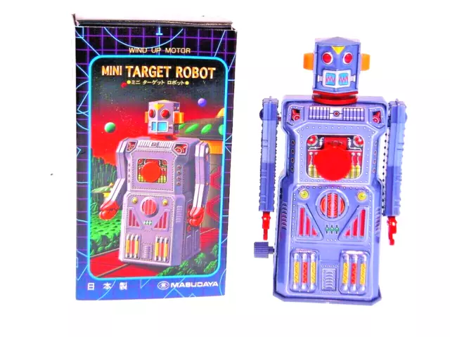 GSR ROBOT "MINI TARGET ROBOT WIND UP"  TM JAPAN, 12 cm, NEU/NEW/NEUFnBOX