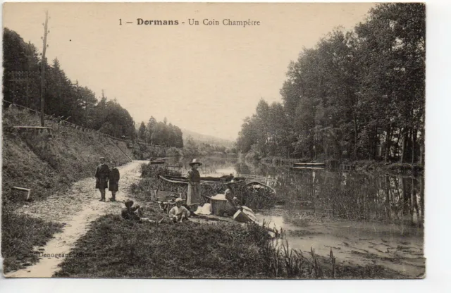 DORMANS - Marne - CPA 51 - un coin champetre - lavage du linge
