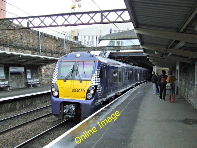 PHOTO 6X4 HIGH Street railway station Glasgow Scotrail Class 334 train ...