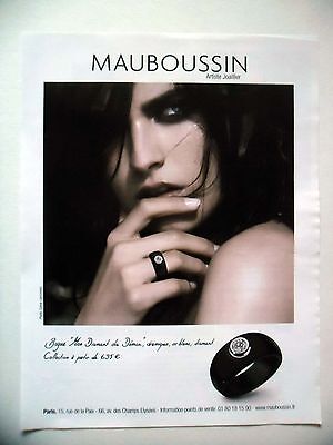 Pub Pierre Balmain Mauboussin 1980 mode bijoux vintage publicité advertising 