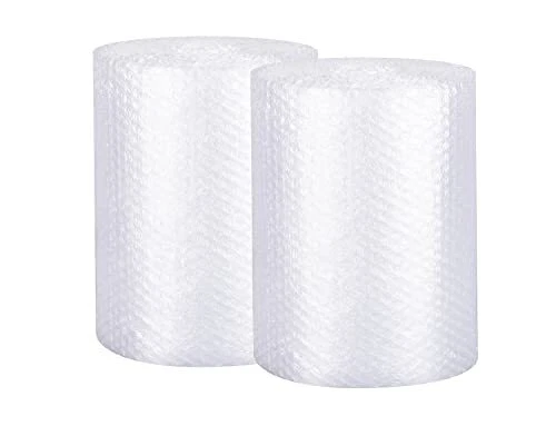 Bubble Cushioning Wrap Rolls 2-Pack, 12 Inch x 72 Feet 3/16" Air Bubble, WHITE