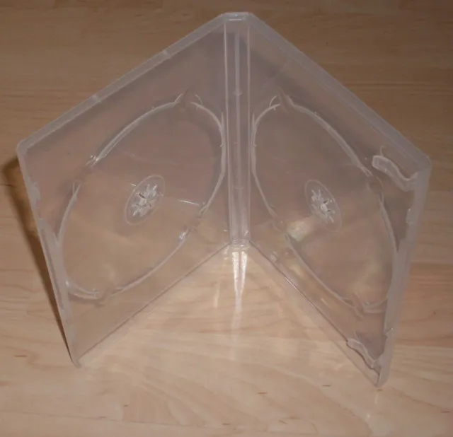 3 DVD Hüllen Case 2fach 2er DVDhülle durchsichtig transparent Doppelhülle 2 DVDs