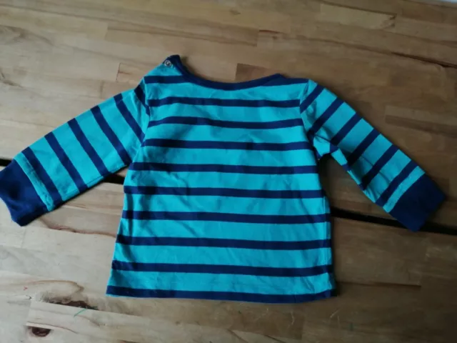 Boots MiniClub Baby Boys Coloured Striped Longsleeve Top 6-9 months VGC