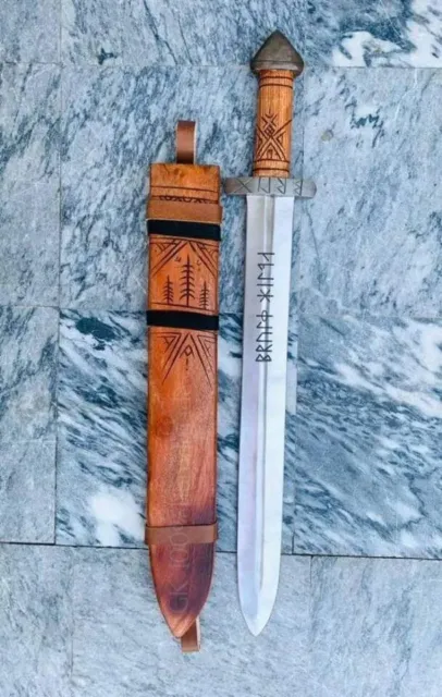 Hand Forged d2 tool Steel Viking Sword, Sharp / Battle Ready Medieval Sword GK