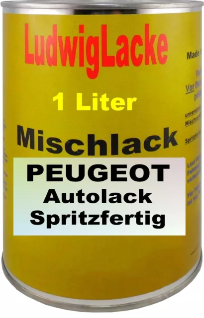 1 Litre Prêt à la Pulvérisation Peinture pour Peugeot Obsidien Noir Perl. Exl