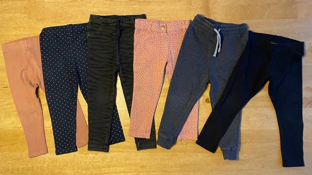 Pacchetto di 6 leggings/jeans per ragazza età 2-3 anni