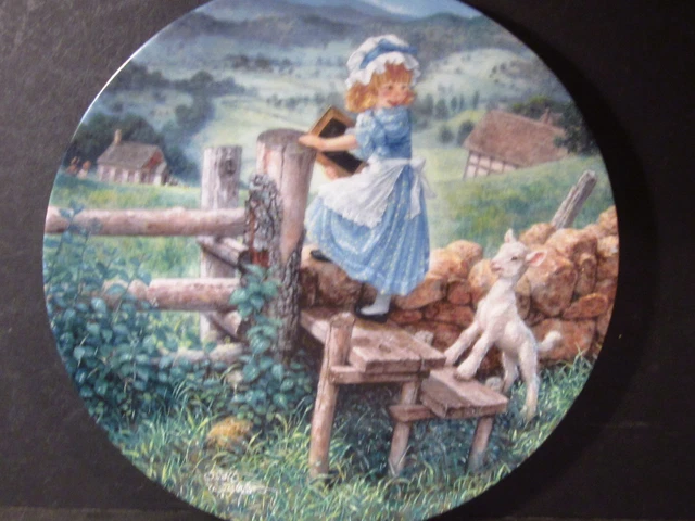 Knowles 1992 Classic Mother Goose MARY HAD A LITTLE LAMB Ltd Ed Plate