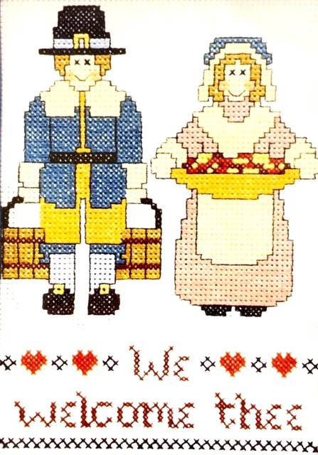 Paragon - Vtg 1986 Counted Cross Stitch Kit - WELCOME THEE - 14-Ct - 4488s