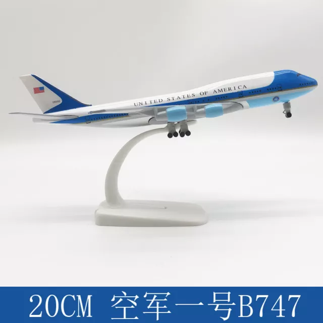 20cm US Airplanes Air Force One Boeing B747 Model Alloy Aircraft Plane ##