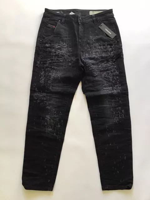 $348 Diesel D.N.A. Women’s Fayza-Evo Relaxed Boyfriend Fit 0683T Black Jeans 27