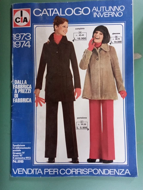 catalogo CIA 1973 1974 AUTUNNO INVERNO MODA ABITI DONNA NO POSTALMARKET VESTRO
