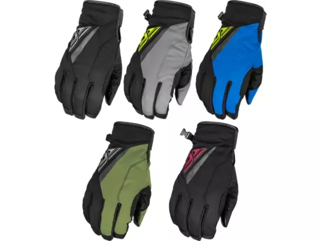 Fly Racing Title Long Gloves Adult Cold Weather Snowmobile Snow Bike Snowboard