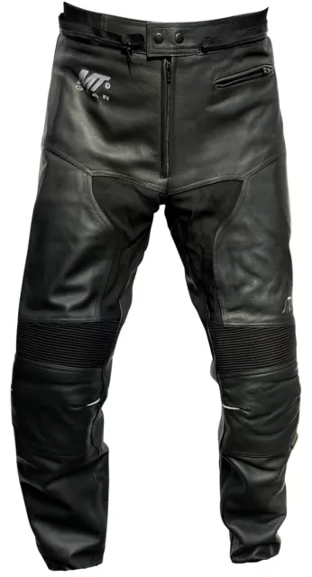 Mujer Pantalones de Cuero Striker para Botas Moto Negro Motorista Talla 42 44