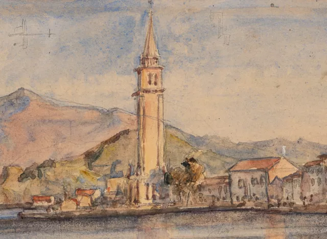 Kerkyra auf Korfu, Griechenland, um 1830, Aquarell Realismus Unbekannt (19.Jhd) 3