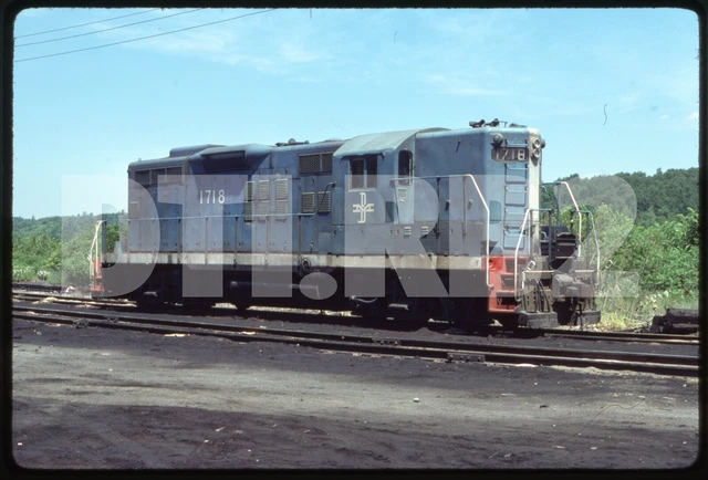 Jd2 B&M Boston & Maine 1718 Mechanicville Ny New York Original Slide